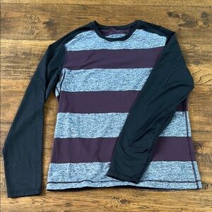 Lululemon Striped Long Sleeve Shirt - Black and Purple